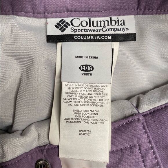 COLUMBIA | Youth Purple Ski Pants - Picture 2 of 6